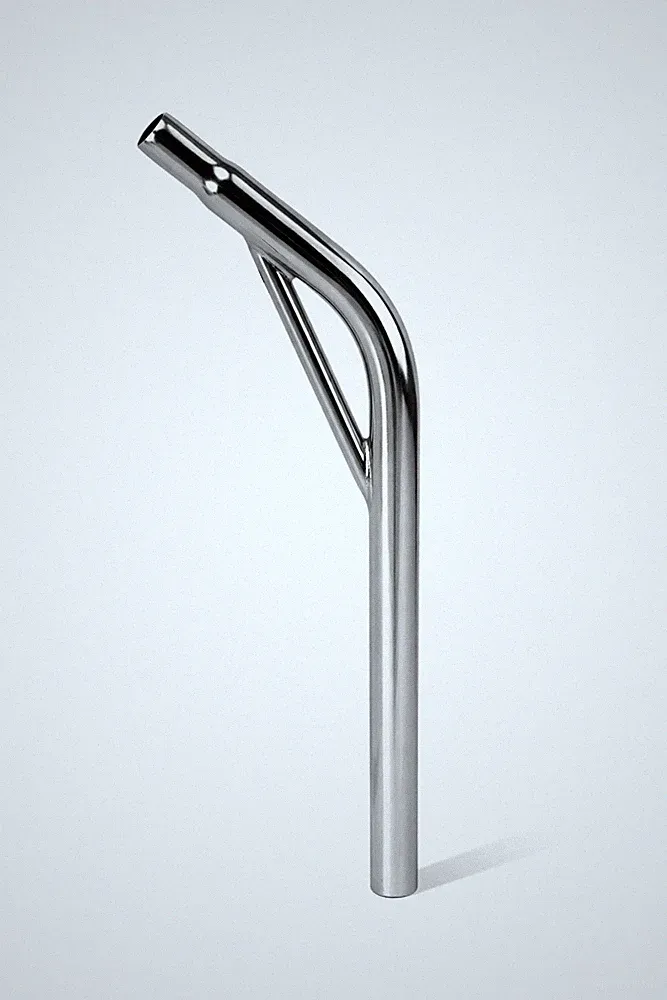​25.4MM 1" STEEL SEATPOST LAYBACK SUPPORT BMX CRUISER BICYCLE 7/8 SADDLE CHROME.