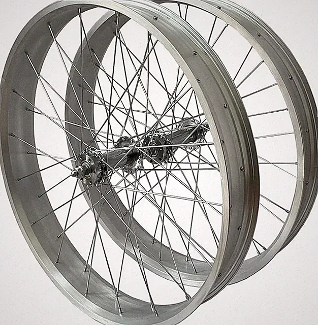 26''x 3'' Fat Tire Rimset, Heavy duty 12G Spokes, Disc Brake BIKE wheelset