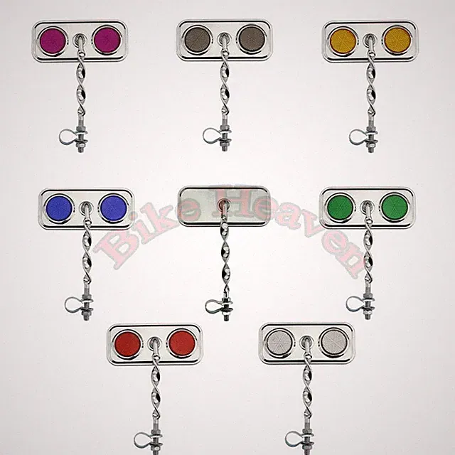 ALTA Lowrider Flat Twisted Chrome Rectangle Bicycle Mirror Beach Cruiser 8 Color