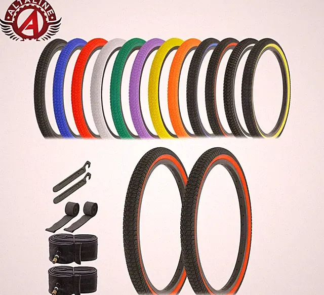 ALTALINE BICYCLE TIRE 20" x 1.75 VENDETTA LOWRIDER BMX MTB TRIKE CYCLING 8PC SET