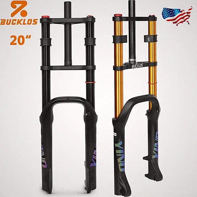 BUCKLOS YINO20 20” Suspension Air Fork 180mm Travel Snow E-MTB Bike 4.0 Fat Tire