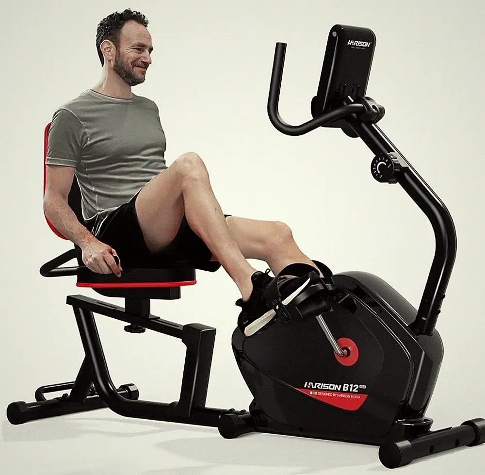 HARISON B12 Recumbent Exercise Bike Magnetic Stationary Bicycle for Home Cardio