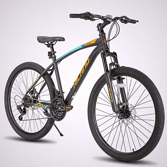 HILAND 26"/27.5" 21-Speed Mountain Bike Dual Disc Brake Front Suspension Commute