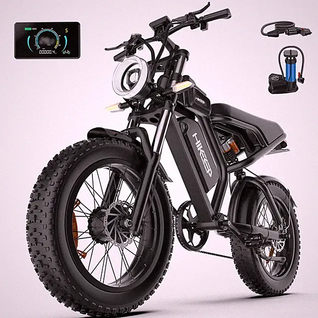 Hydraulic Electric Bike 48V 15.6A Dual Motor E-Mountain bike 1500W Peak Adults