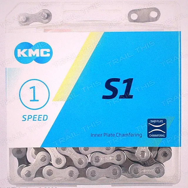 KMC S1 Silver / Brown 1/8" Single-Speed BMX Bicycle Chain 112L