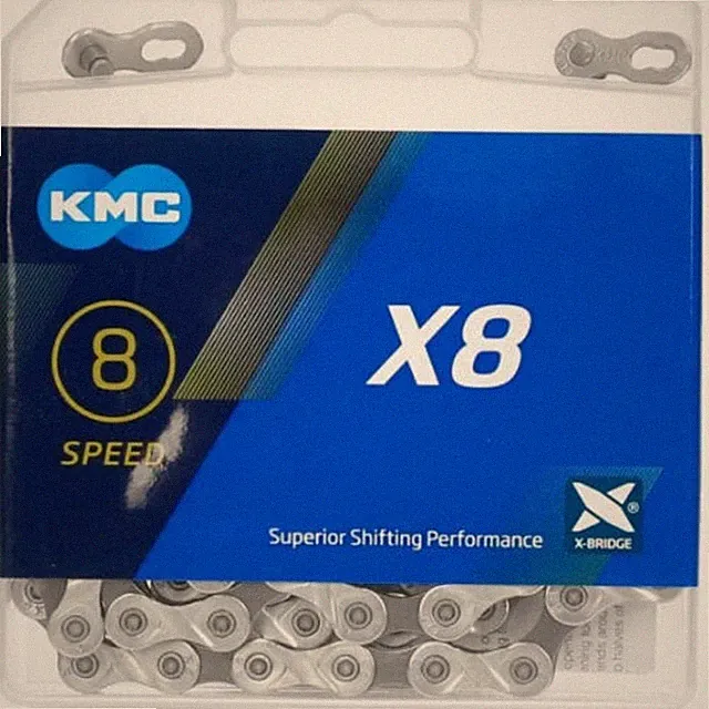KMC X8 116mm 8 Speed EcoProteQ Edition X-Series Bicycle Chain For Shimano
