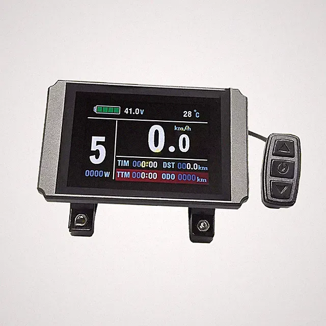 KT-LCD8H 24/36/48V Electric Bicycle E-Bike LCD Display SM/Juliet PlugsMi1Bk