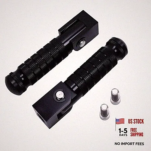 M8 Folding Foot Pegs for E-bike Motorcycle,90Degree Folding Bicycle black