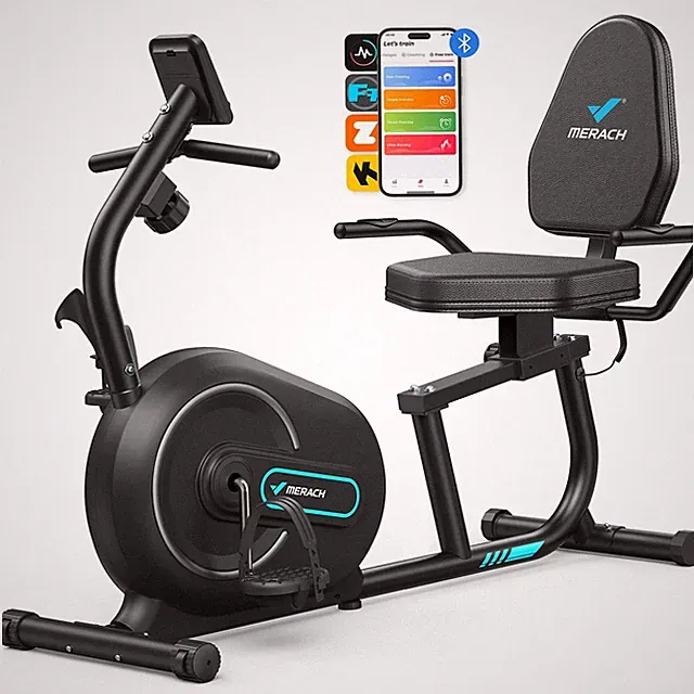 MERACH Recumbent Exercise Bike Home Magnetic Stationary Bluetooth App