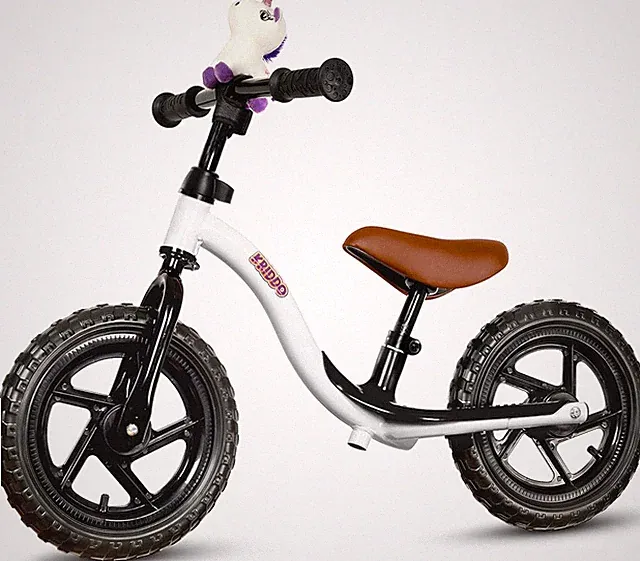 Toddler Balance Bike for Ages 2-5, Interactive Push Bicycle, White
