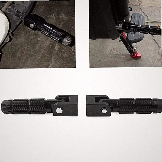 Universal 8mm Footpegs Folding Passenger Foot Pegs FIT Electric Motor Bicycle