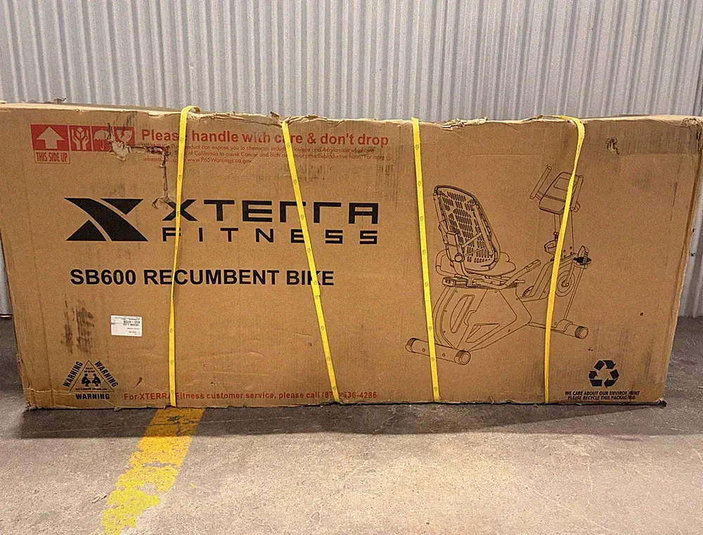 XTERRA Fitness SB600 Recumbent Bike Magnetic Resistance, Adj Seat, 8 Prog, Black